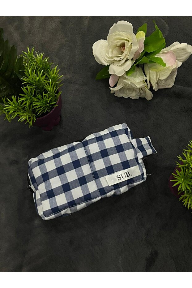 Plaid Makeup Bag