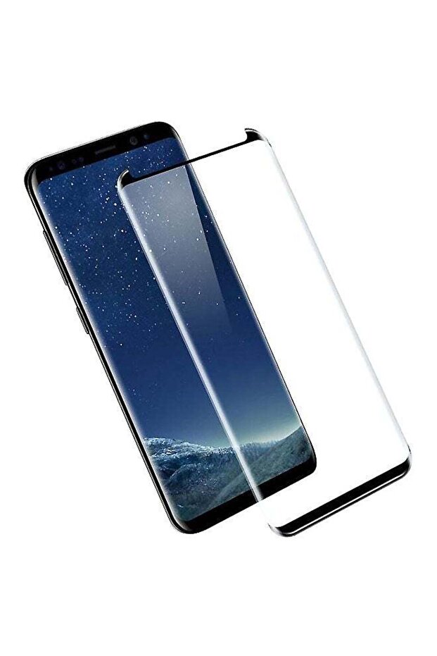 واقي شاشة لهاتف سامسونج جالاكسي S8 بلس أسود/شفاف - 1