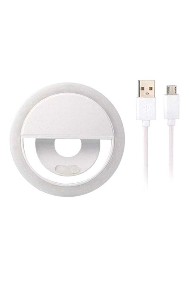 Led Ring Selfie Flash Light For Smartphone White - 1
