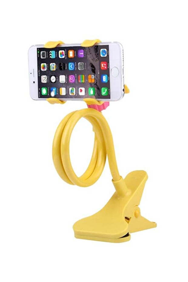 Multi-Functional Universal Mobile Phone Holder Yellow - 1