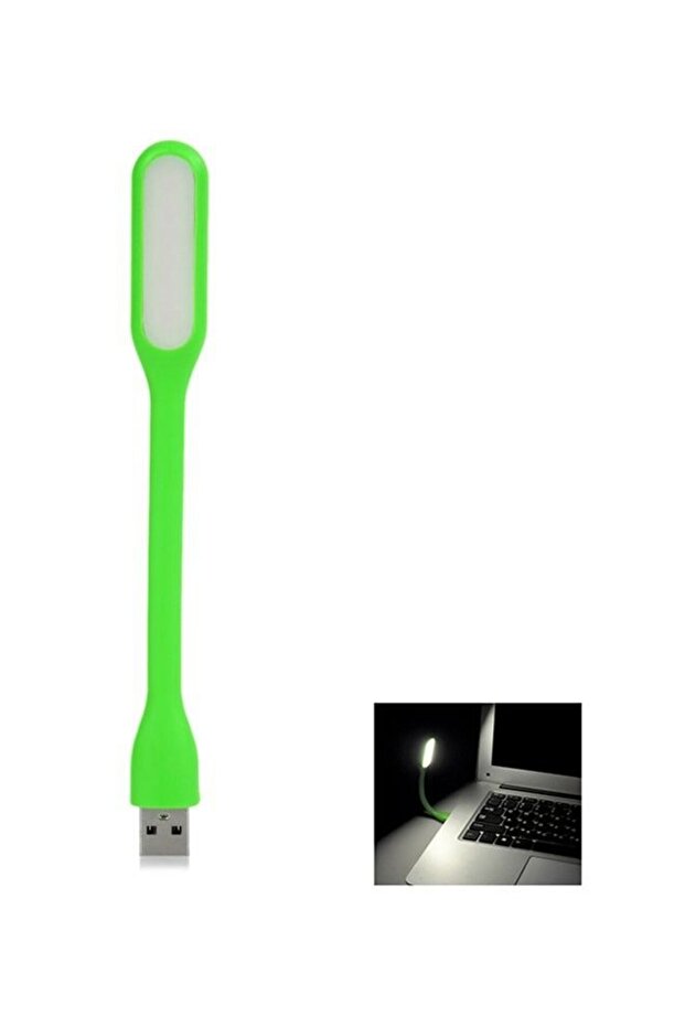ضوء قراءة LED مرن بمنفذ USB صغير باللون الأخضر - 1