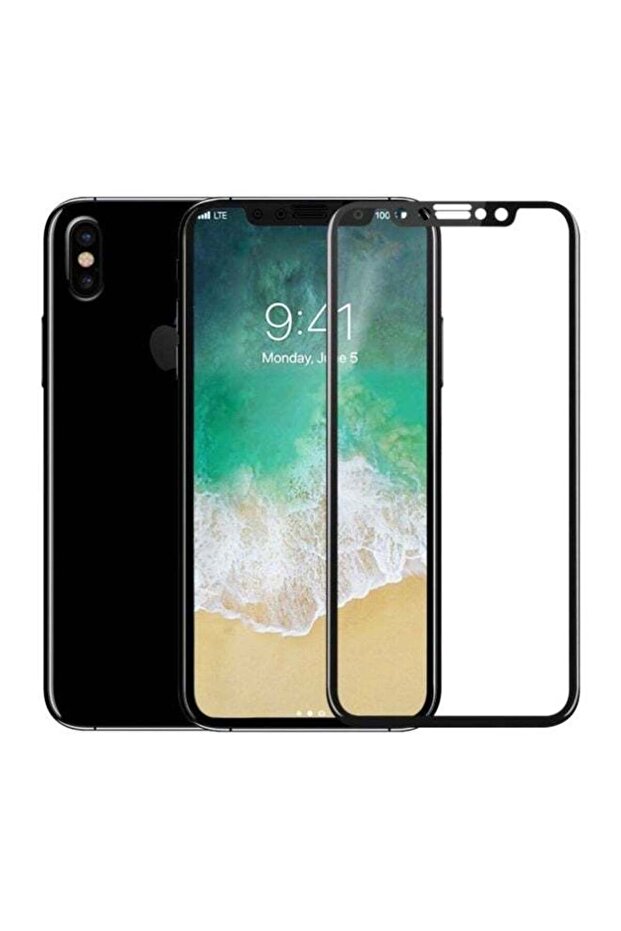 Screen Protector For Apple iPhone X Clear/Black - 1