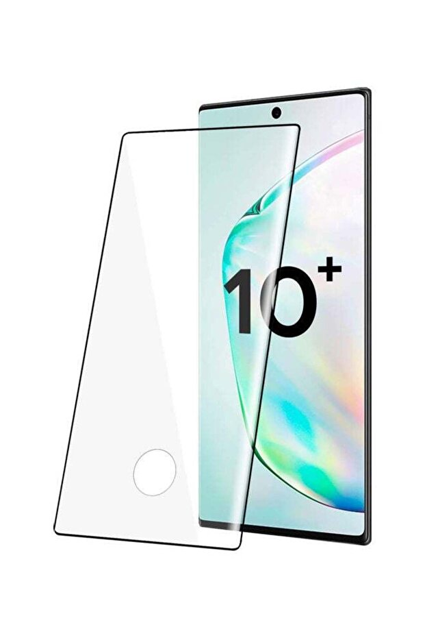 واقي شاشة كامل لهاتف سامسونج جالكسي نوت 10 بلس أسود - 1