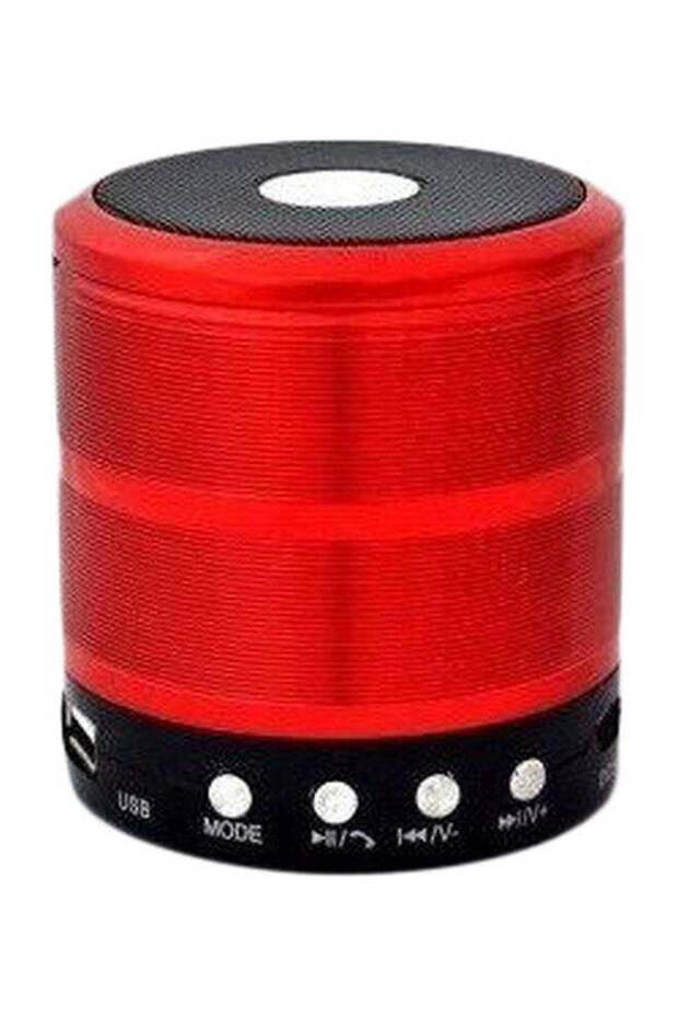 مكبر صوت صغير بتقنية البلوتوث أحمر/أسود - 1