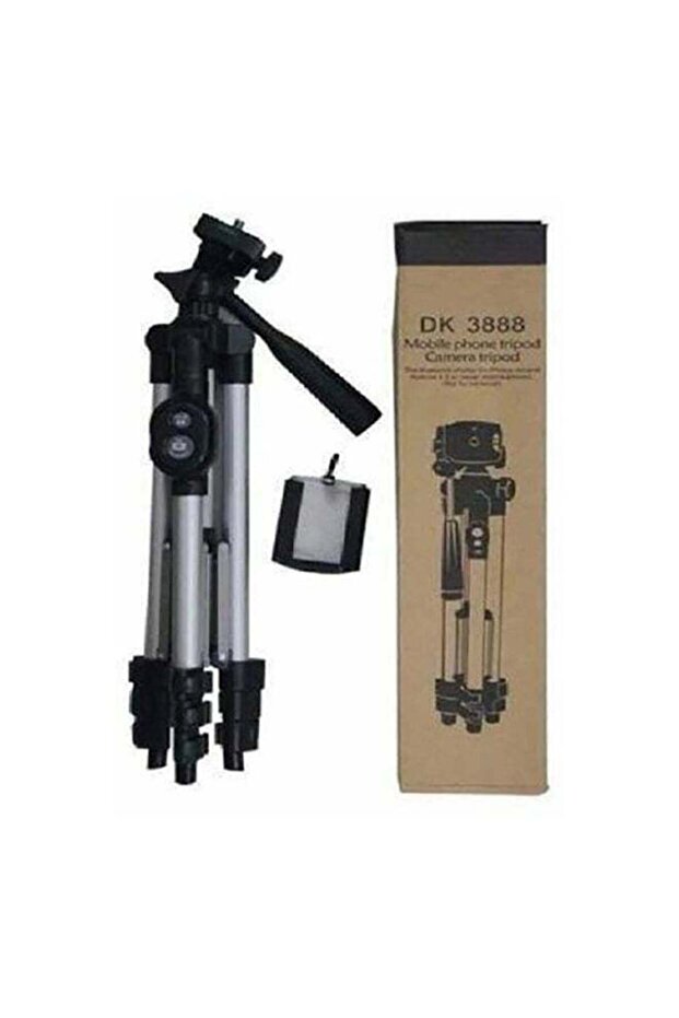 حامل ثلاثي القوائم DK Selfy Remote باللون الأسود/الفضي - 1