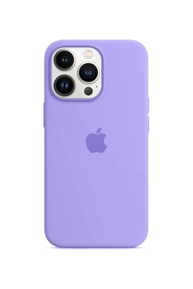 غطاء حماية ناعم من السيليكون لهاتف Apple iPhone 13 Pro بنفسجي فاتح