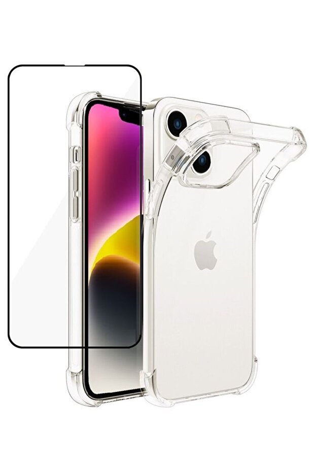 عبوة من قطعتين من الجراب الشفاف وواقي الشاشة لجهاز iPhone 14 Plus - 1