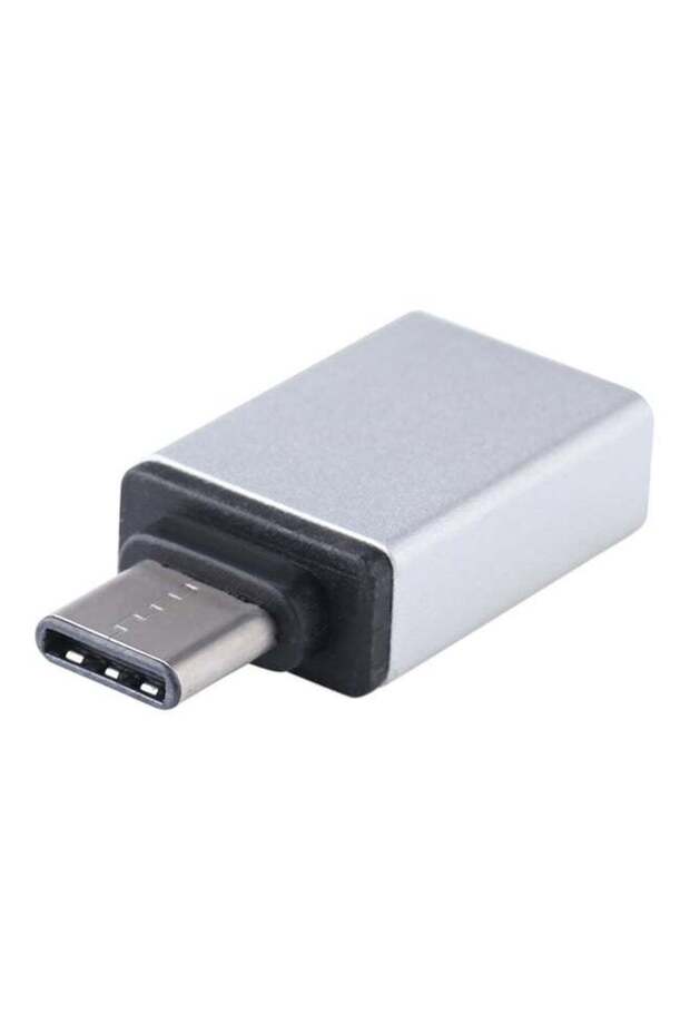 محول USB 3.1 OTG من النوع C باللون الفضي - 1