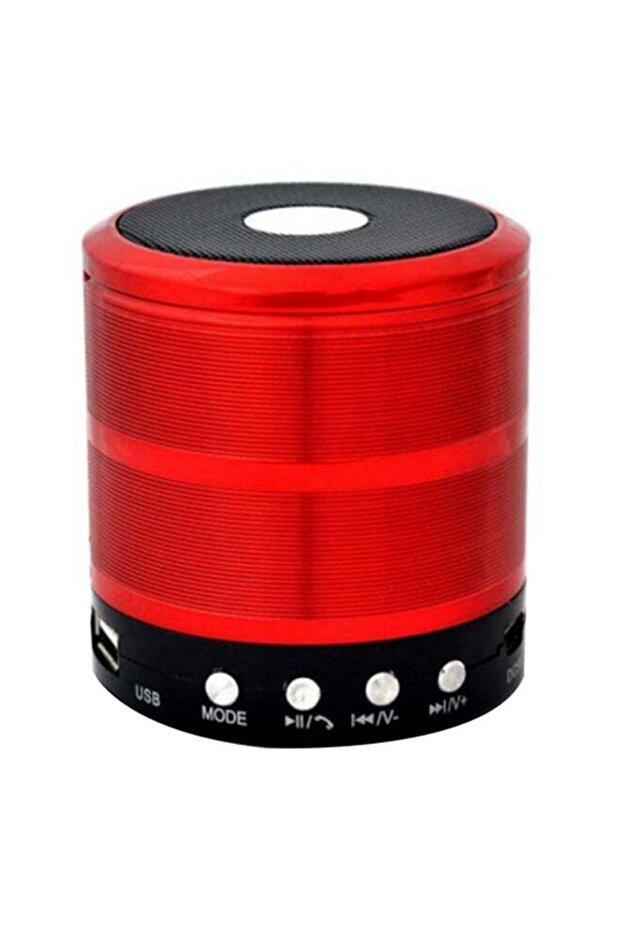 مكبر صوت صغير بتقنية البلوتوث أحمر/أسود - 1