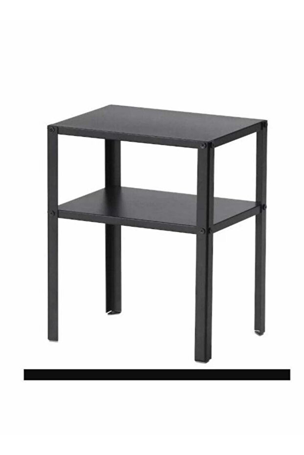 Black bedside table, size 37x28 cm - 1