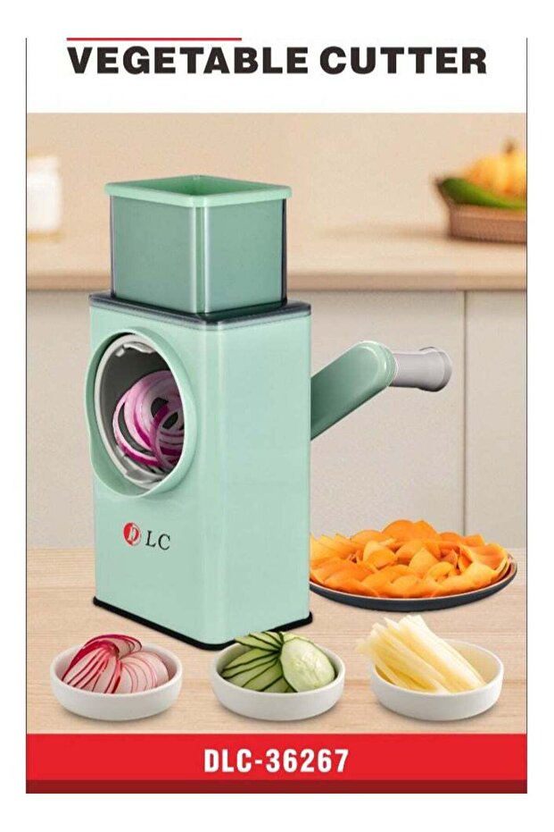 Multifunctional Manual Vegetable Slicer Light Green/Silver - 1