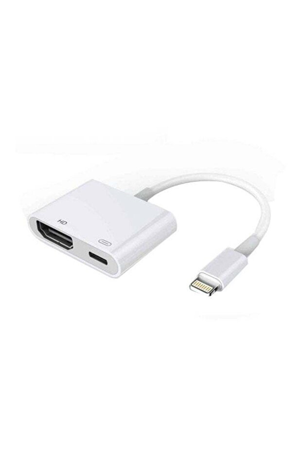 محول صوت من Lightning إلى HDMI لأجهزة iPhone باللون الأبيض - 1