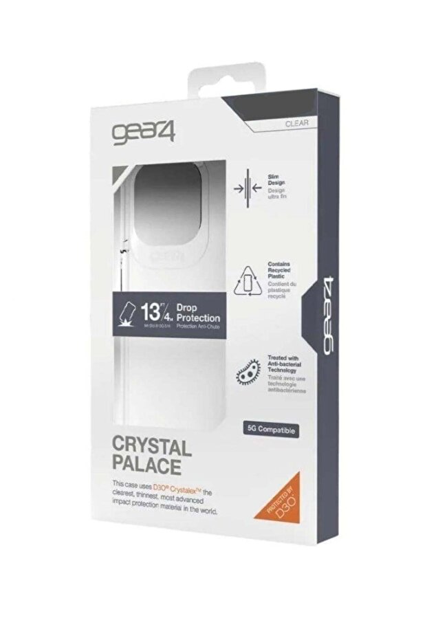 غطاء Gear 4 شفاف قوي جدًا يدعم iPhone 15