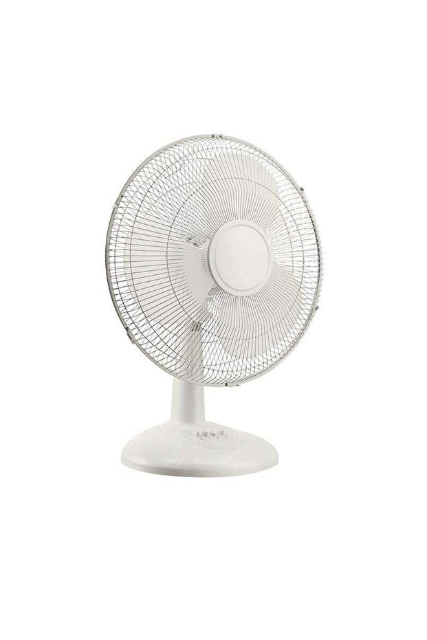 White 3-speed rotating table fan - 1