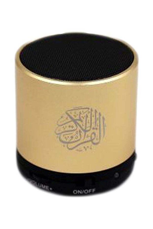 سماعة بلوتوث للقرآن الكريم مع جهاز تحكم عن بعد ذهبي/أسود - 1