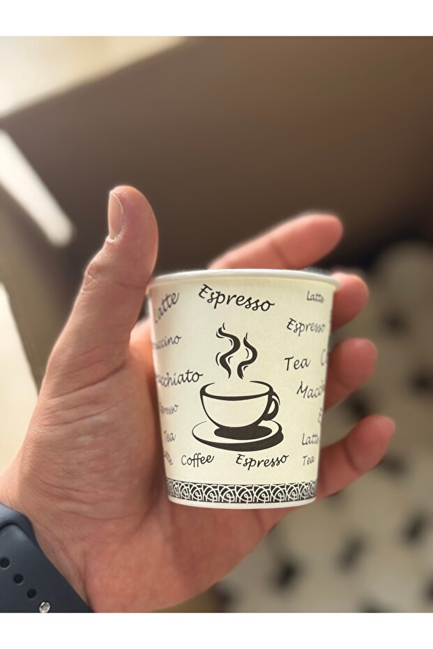 7 Oz Karton Bardak 100 Adet – Tek Kullanımlık, Sıcak & Soğuk İçeceklere Uygun - 1