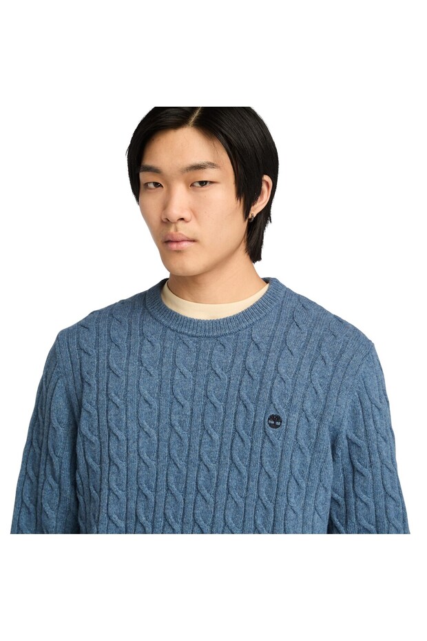 PHILLPS BROOK Cable Crew Neck Sweater - 2