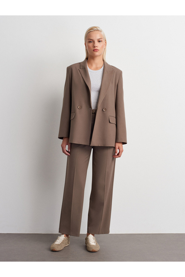 60767 Blazer Ceket-Vizon - 5