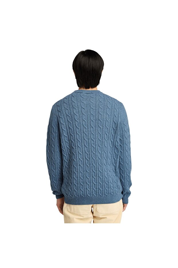 PHILLPS BROOK Cable Crew Neck Sweater - 3