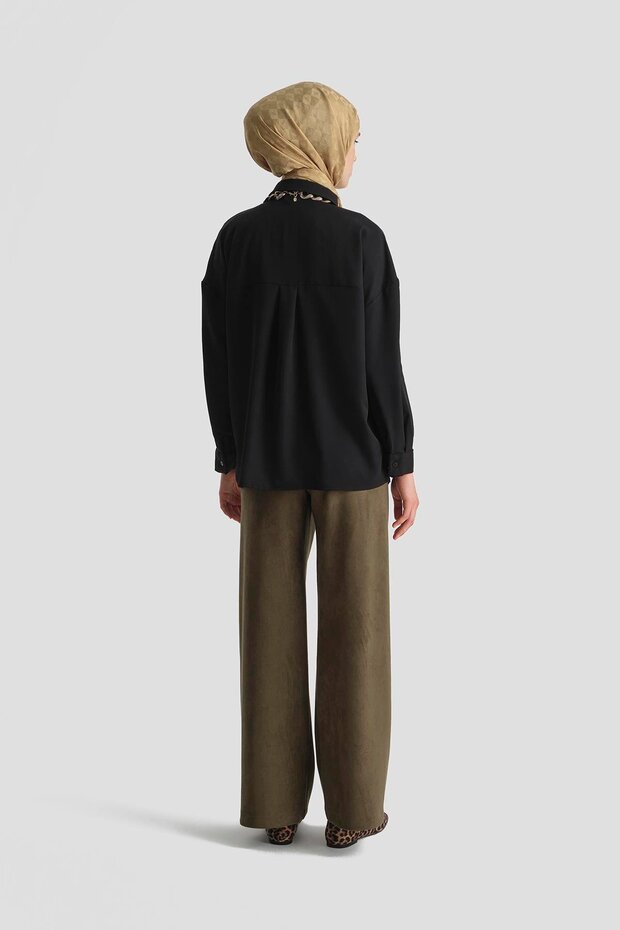 Gömlek 25KD7001 Siyah - 5