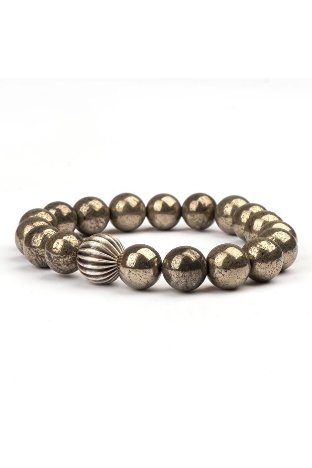 Pyrite Natural Stone Bracelet (10 mm) – Fearless Heart
