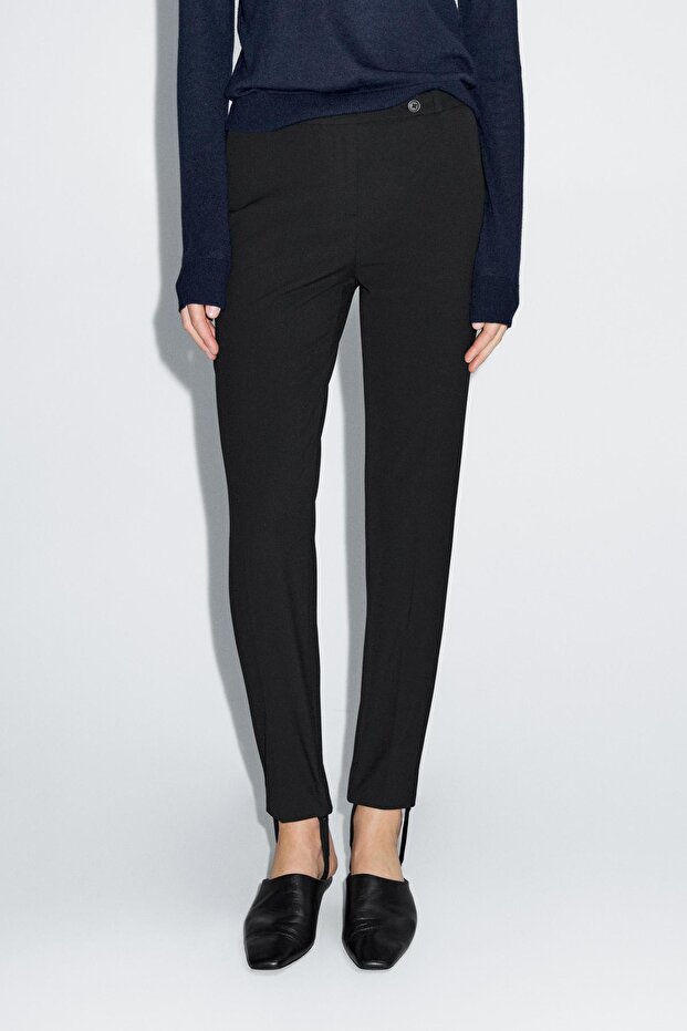 Elastik paçalı %100 pamuklu pantolon - 4