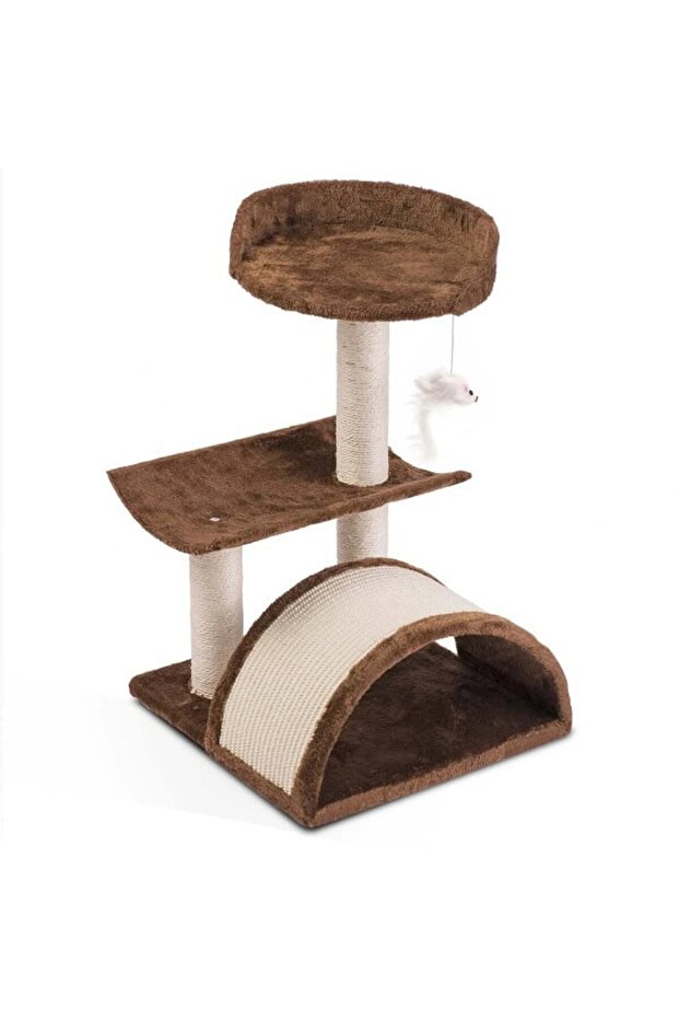 Cat play set, with durable plush, strong string on the pole, sturdy structure... - 2