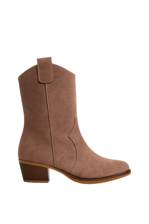 Dino Hakiki Süet Deri Bot Bej - 2