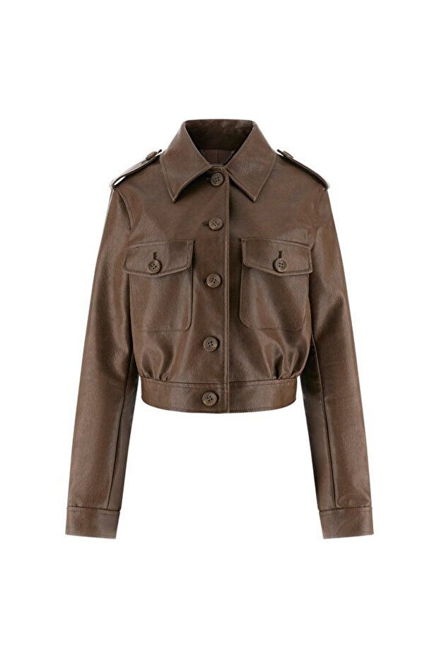 Dora Kadın Biker Ceket - 7