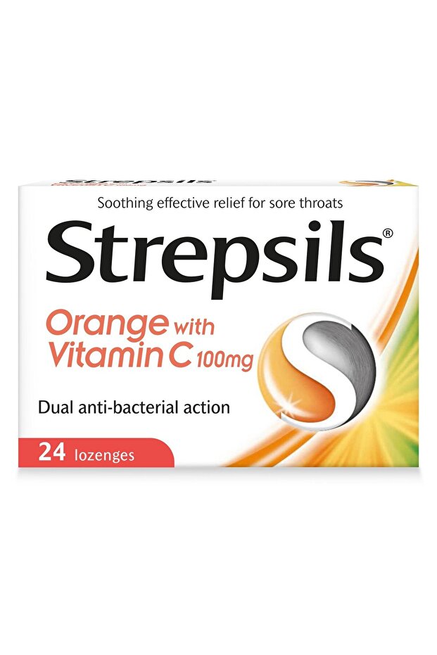 Sore Throat Relief Orange Lozenges – 24 Pieces Pack | Fast Soothing Care
