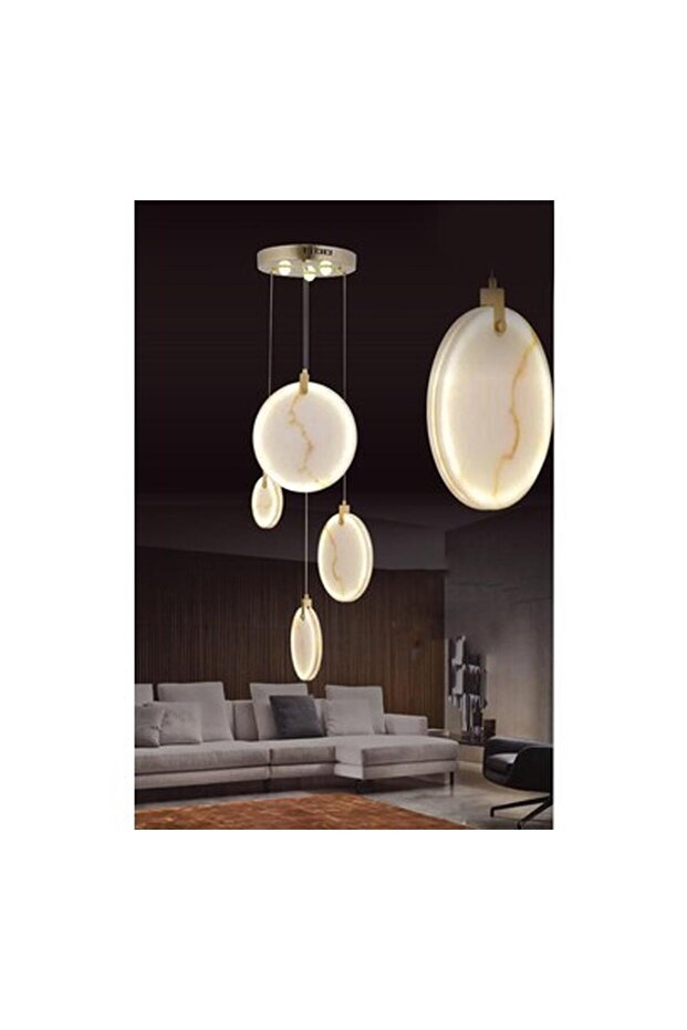 12W 20CM 4'lü Gold Sarkıt LED Avize - 1