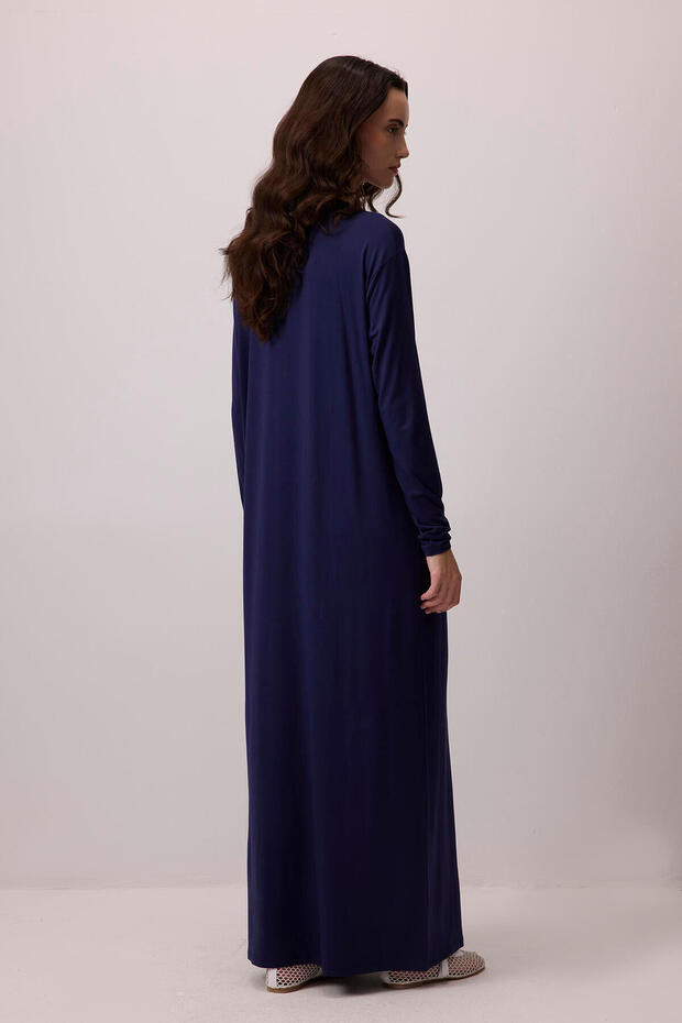 BASIC VİSKON ELBİSE - 5