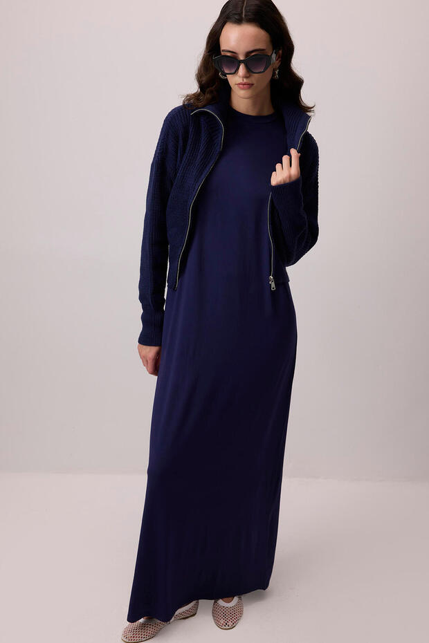 BASIC VİSKON ELBİSE - 1