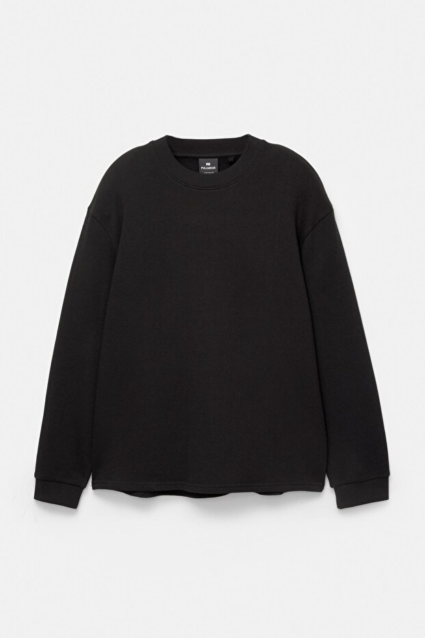Basic uzun kollu sweatshirt - 5