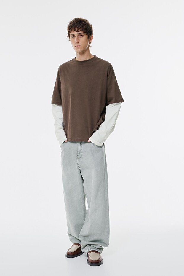 Çift katlı uzun kollu tişört - 4