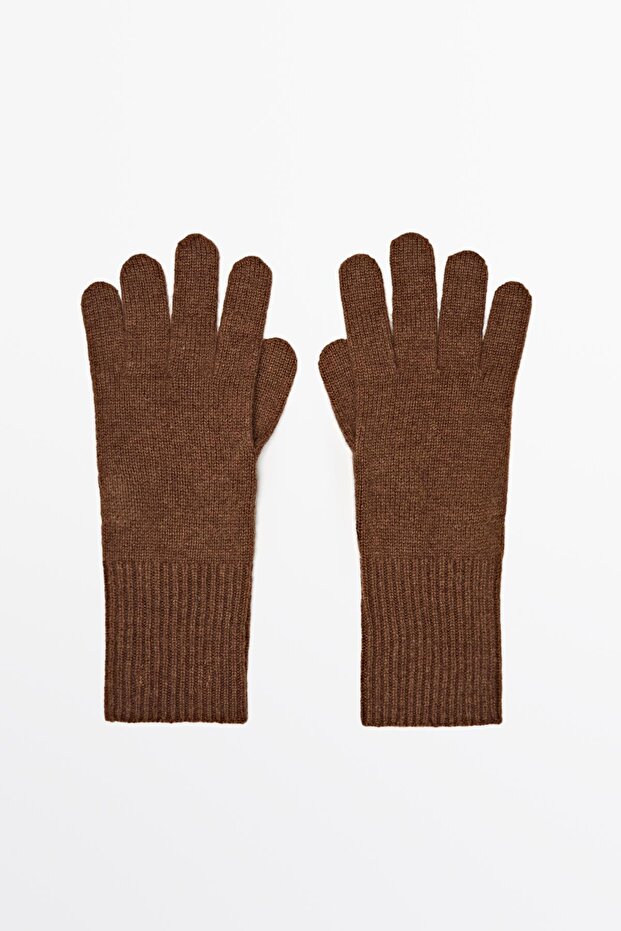 Yün karışımlı triko eldiven - 1