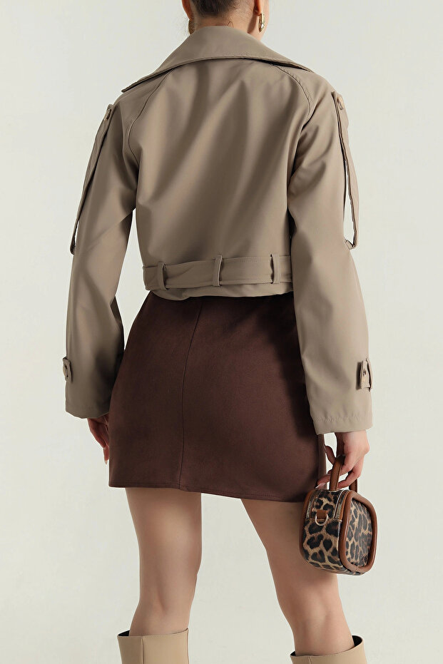 Kadın Düğmeli Soft Mont - 4