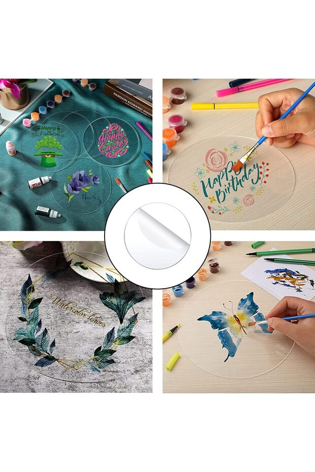 قرص أكريليك دائري كبير 30 سم من TSKDKIT - 7