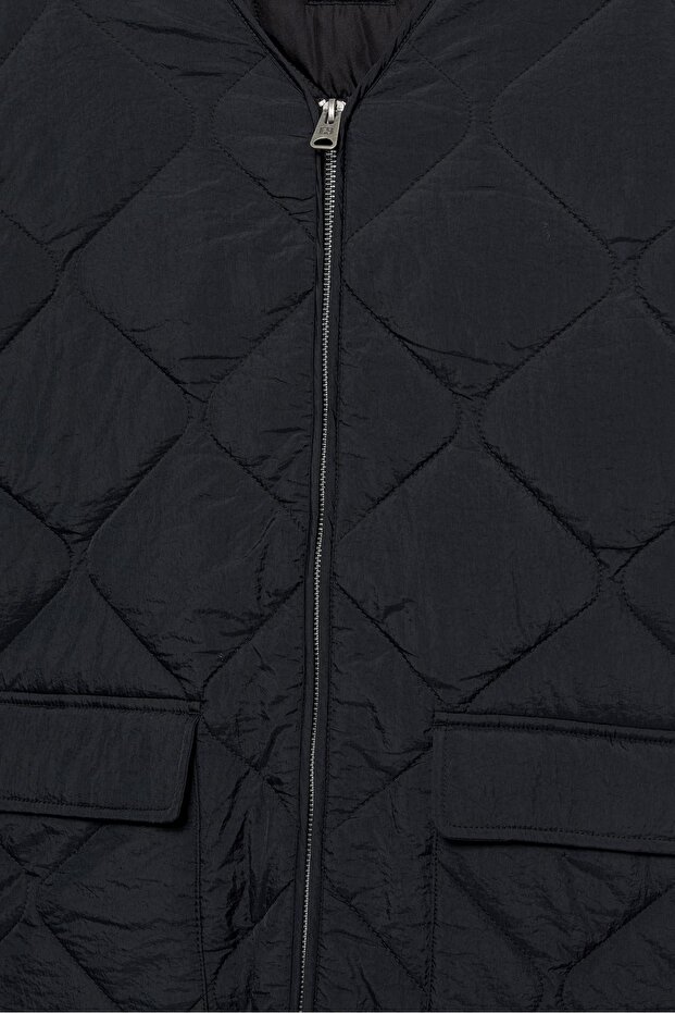 Hafif cepli kapitone ceket - 7