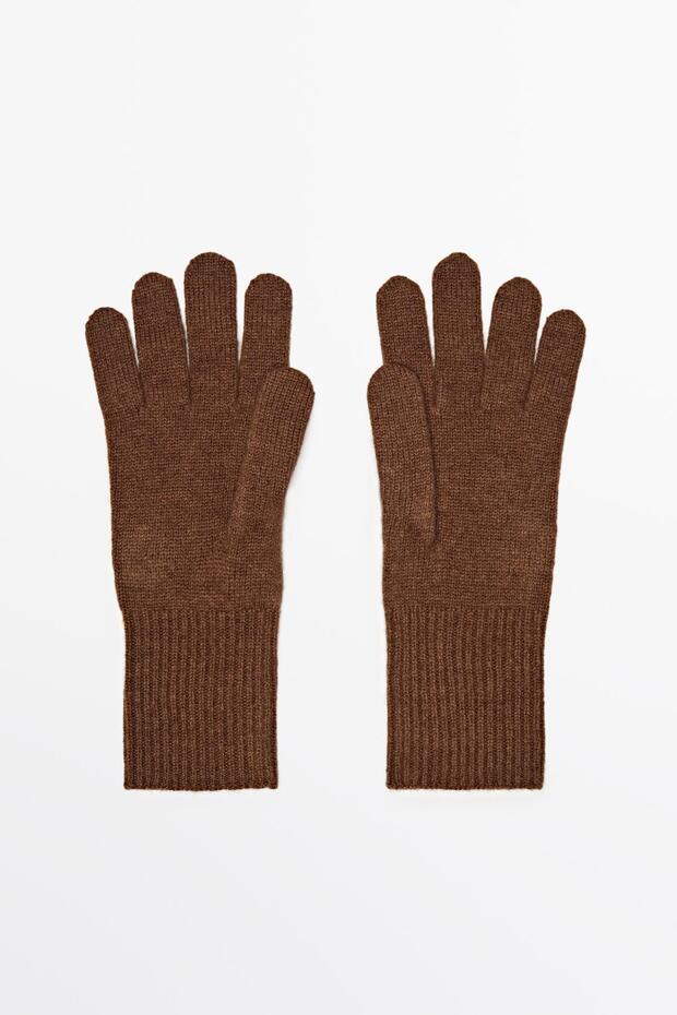 Yün karışımlı triko eldiven - 2