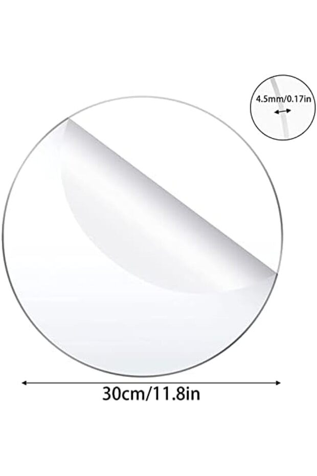 قرص أكريليك دائري كبير 30 سم من TSKDKIT - 4