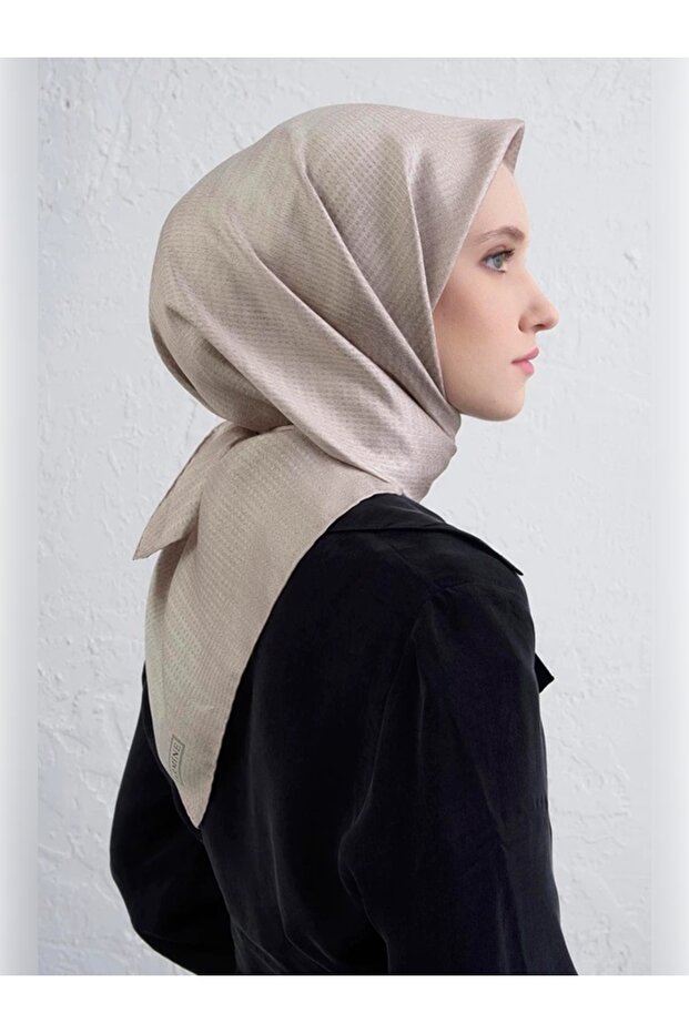 Soyut Desenli Saf İpek Sura Eşarp 9415D - 3