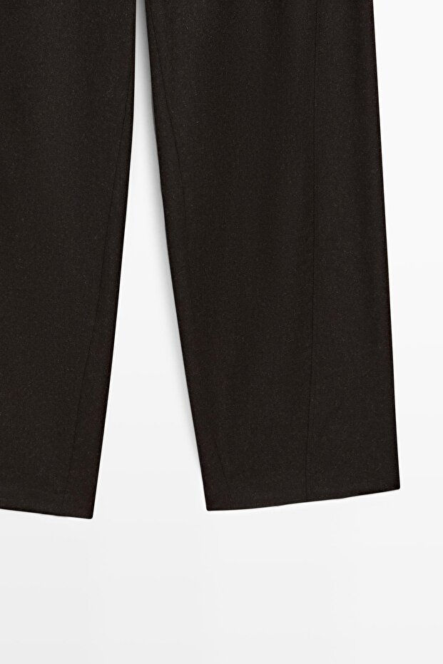 Yün karışımlı flanel pantolon - 7