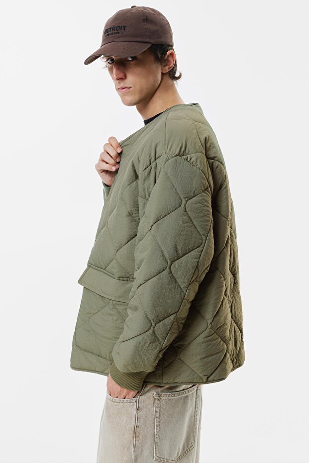 Hafif cepli kapitone ceket - 3