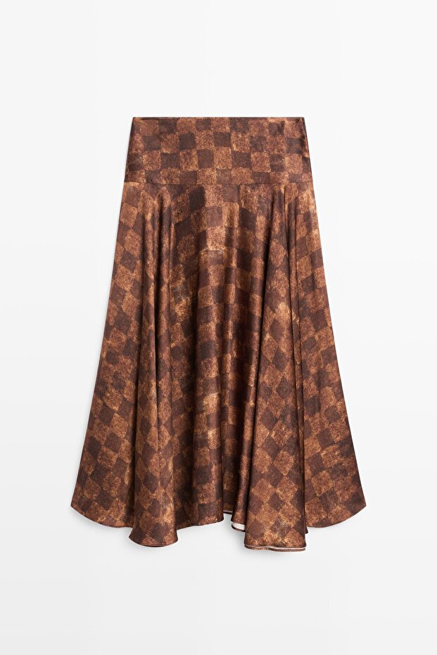 Kareli midi etek - 5