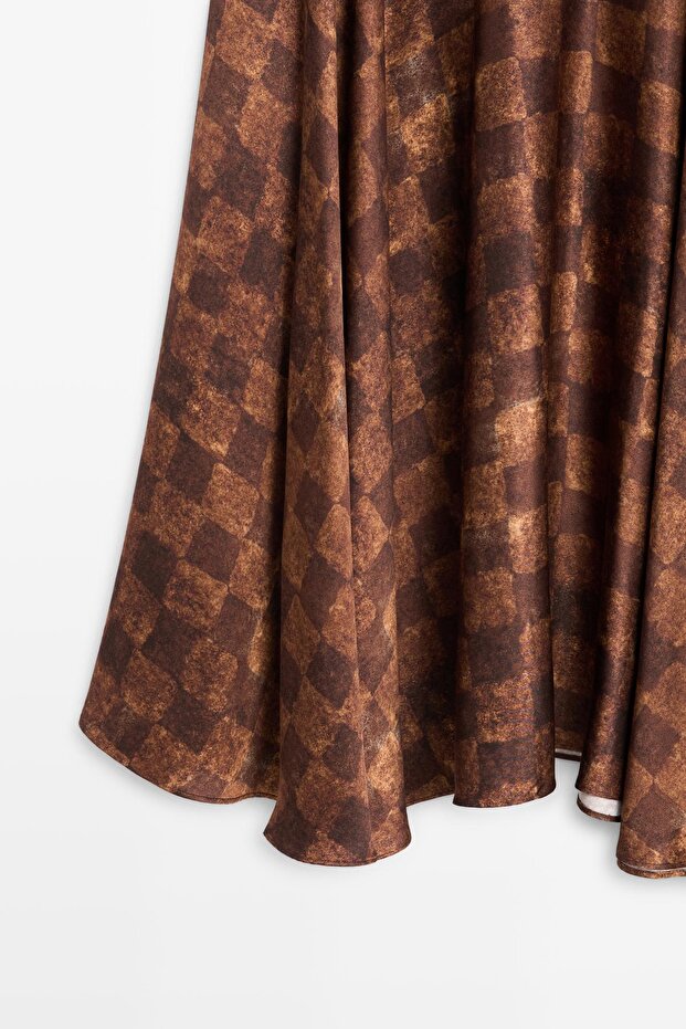 Kareli midi etek - 7