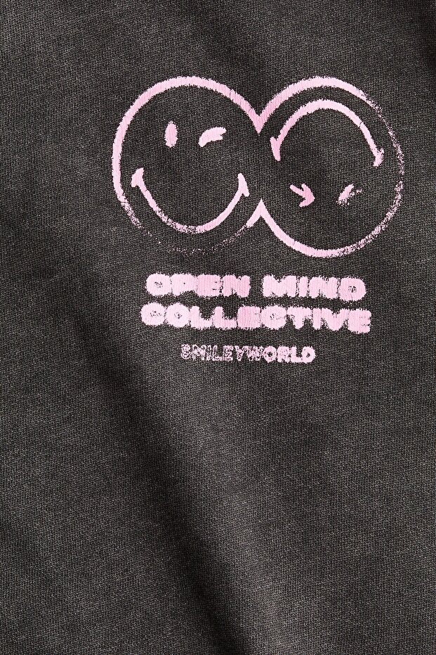 Baskı Motifli Oversize Sweatshirt - 4