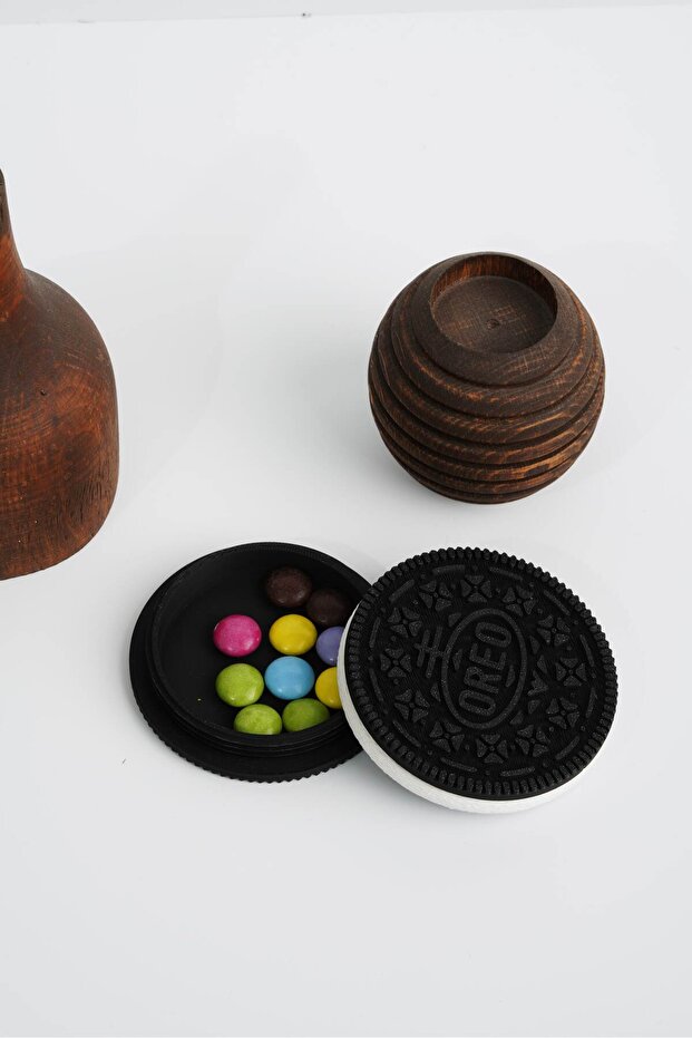 Oreo Patterned Storage Container |   Compact Plastic Box with Sweet Design - 4