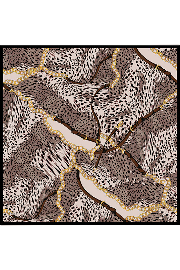 İpek Krep Saten Eşarp - 1