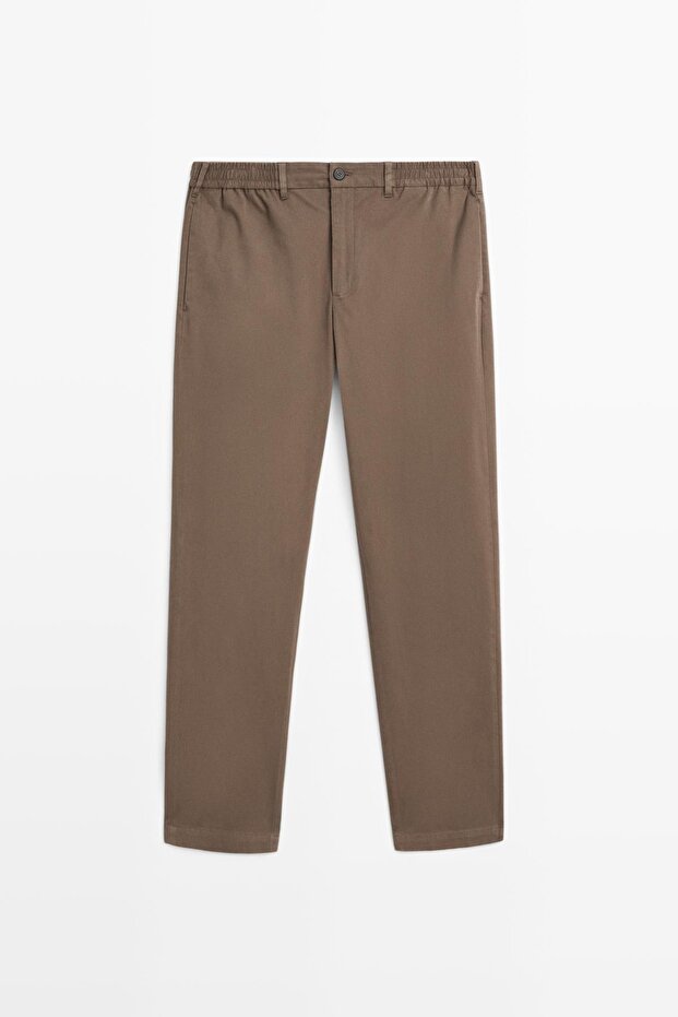 Pamuk karışımlı jogger fit pantolon - 5